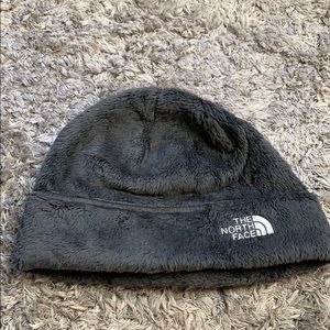 Grey Fuzzy The North face Beanie